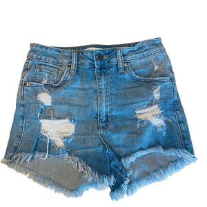 JBD Just Black Denim Cut off  Distressed Shorts Women Rip Repair Size Small